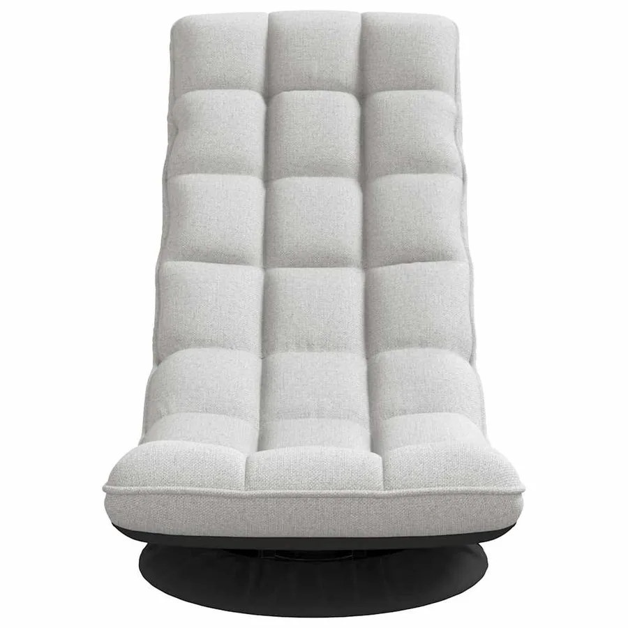 Fauteuil de sol pivotant gris nuage 70x51x79 cm tissu - 4