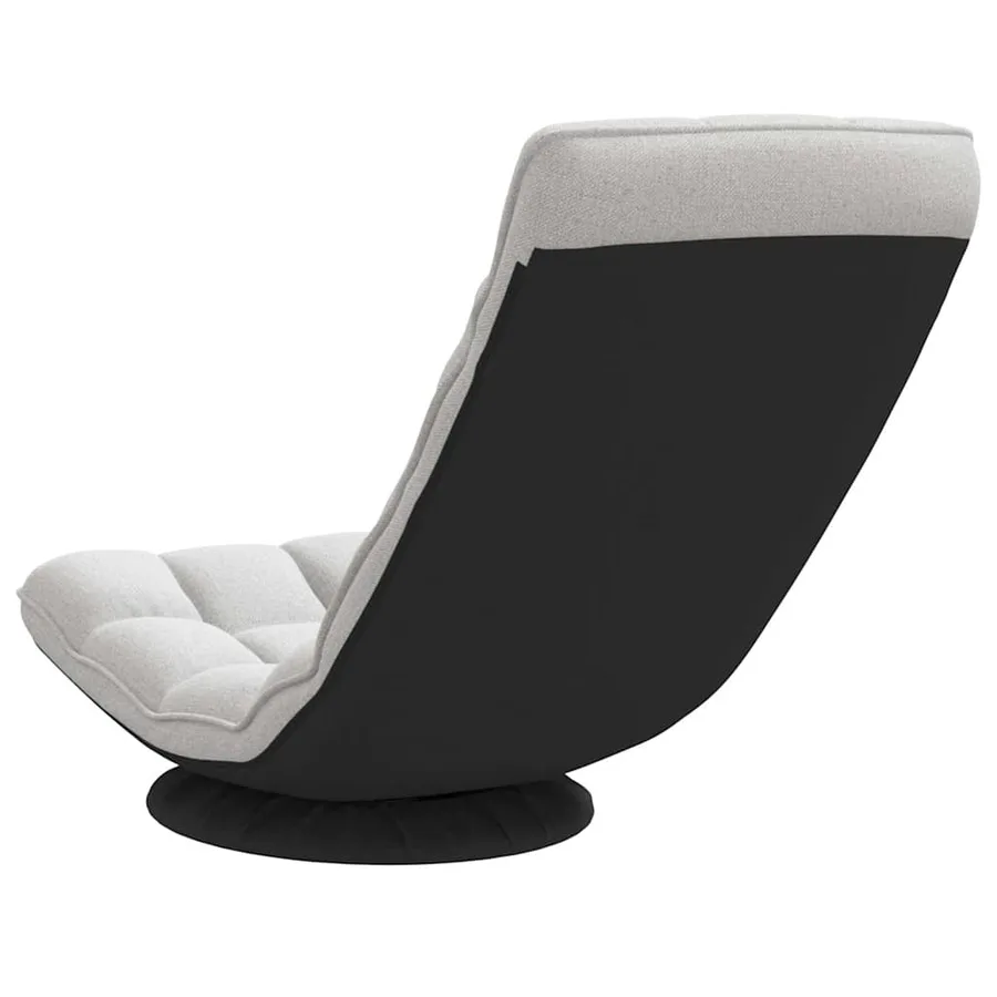 Fauteuil de sol pivotant gris nuage 70x51x79 cm tissu - 6