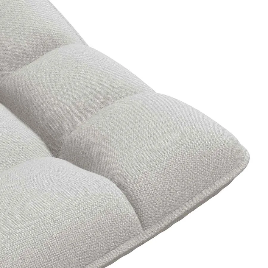 Fauteuil de sol pivotant gris nuage 70x51x79 cm tissu - 9