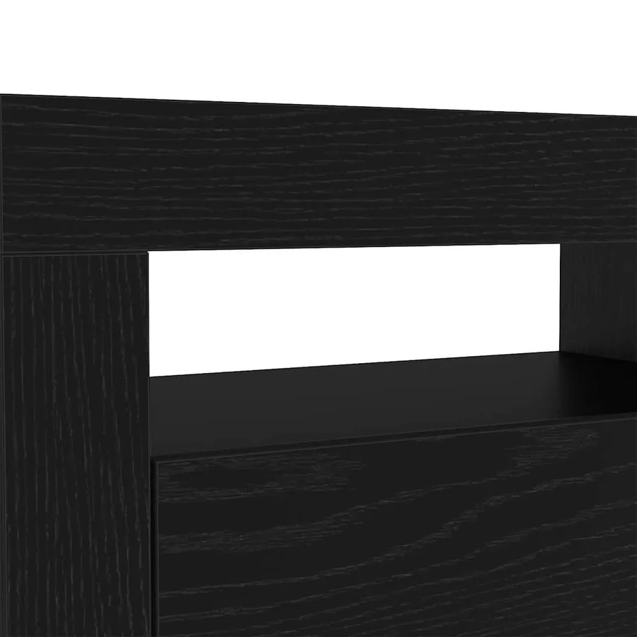 Meuble TV 2 pcs Chêne noir 210 x 35 x 40 cm Bois d'ingénierie - 13