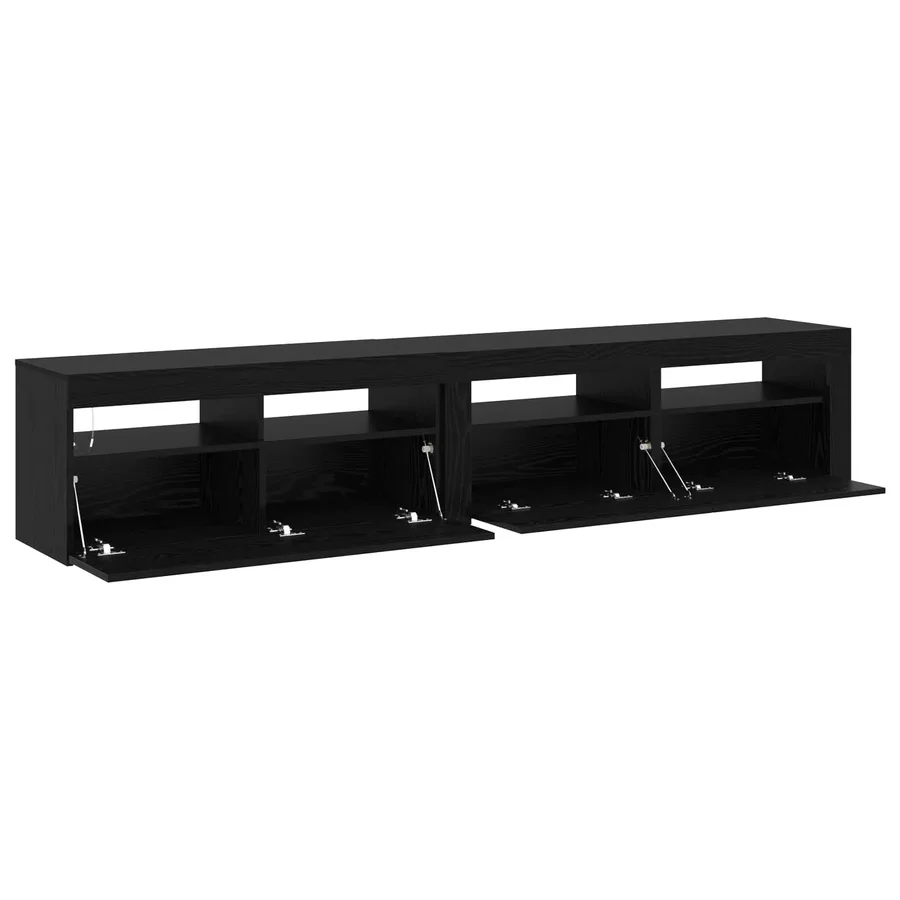 Meuble TV 2 pcs Chêne noir 210 x 35 x 40 cm Bois d'ingénierie - 6