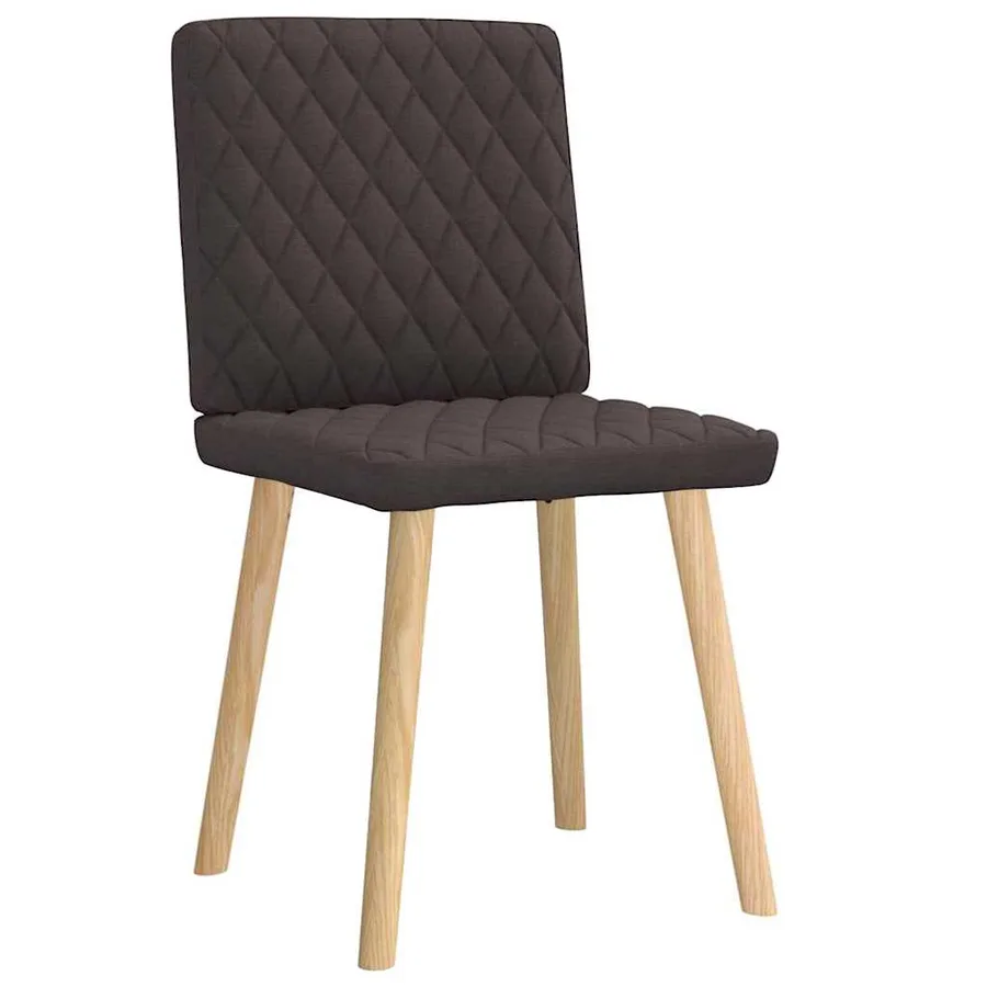 Chaises à manger lot de 2 marron foncé tissu - 4