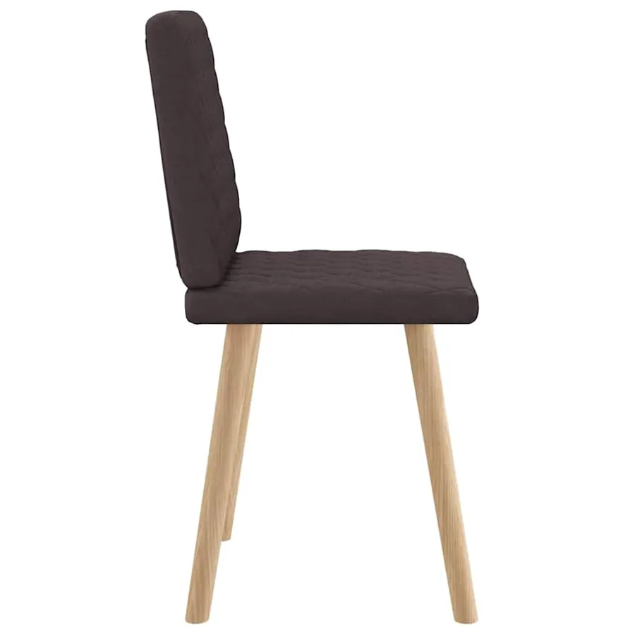 Chaises à manger lot de 2 marron foncé tissu - 5