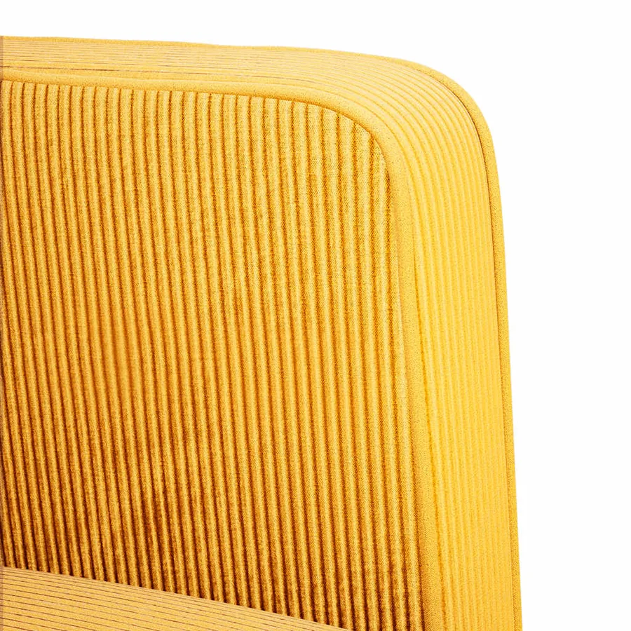 Canapé-chaise accoudoirs jaune foncé 54 cm tissu velours côtelé - 6