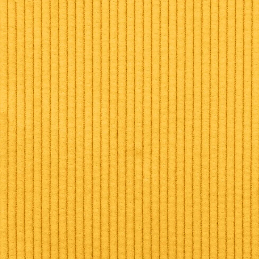 Canapé-chaise accoudoirs jaune foncé 54 cm tissu velours côtelé - 7