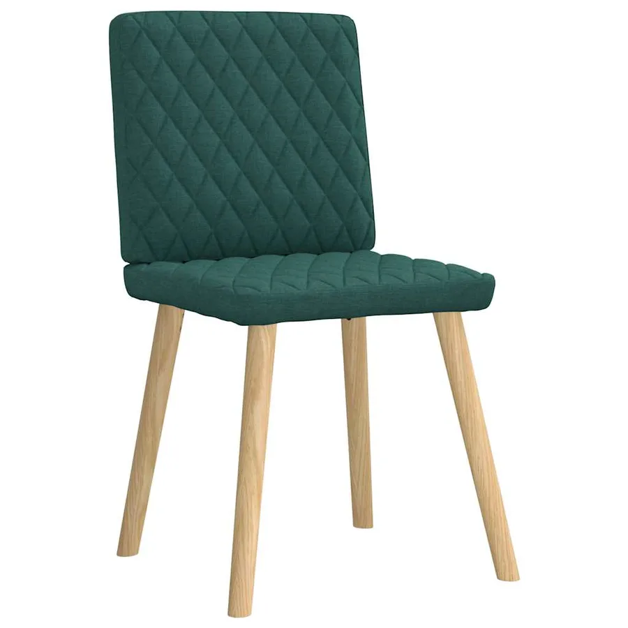 Chaises à manger lot de 6 vert foncé tissu - 3