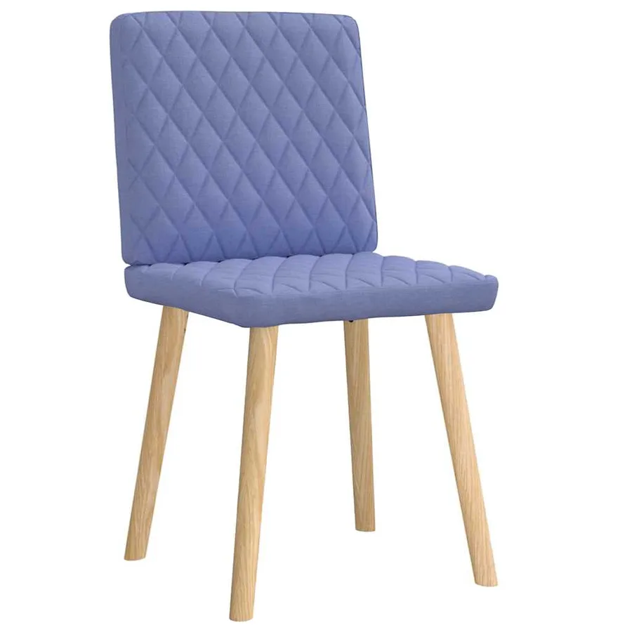 Chaises à manger lot de 2 bleu jean tissu - 4