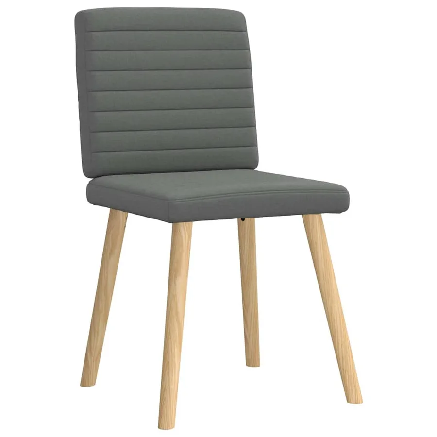Chaises à manger lot de 6 gris foncé tissu - 3