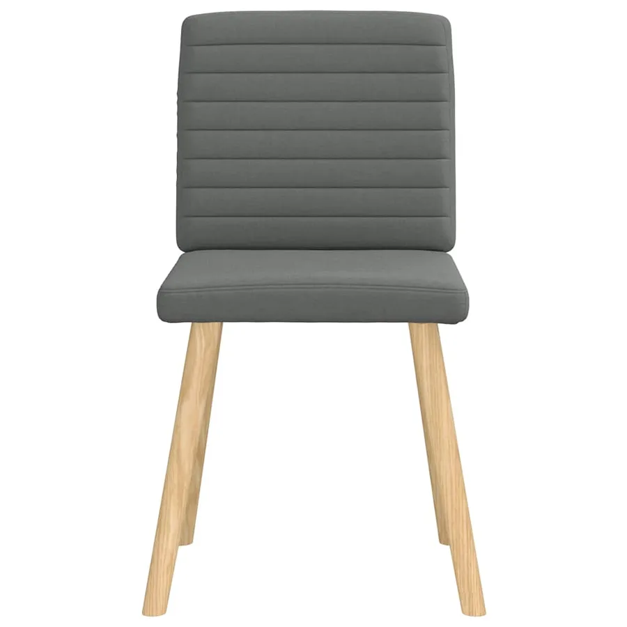 Chaises à manger lot de 6 gris foncé tissu - 4