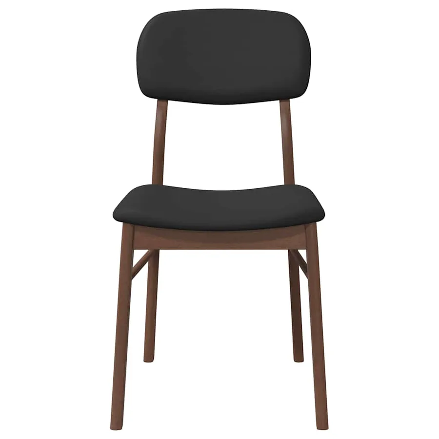 Chaises à manger coussins 2 pcs marron bois massif caoutchouc - 5