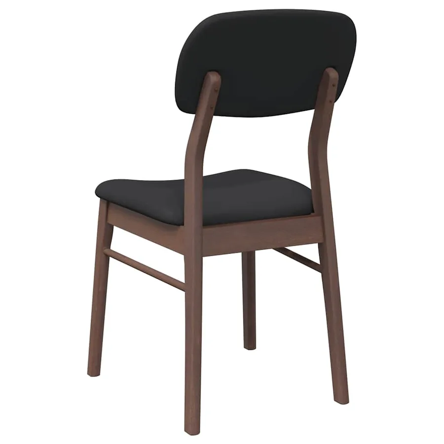 Chaises à manger coussins 2 pcs marron bois massif caoutchouc - 7