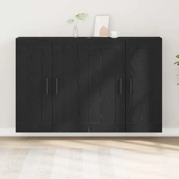 Meuble mural Montage mural 2 pcs Bois ancien 69,5 x 34 x 90 cm