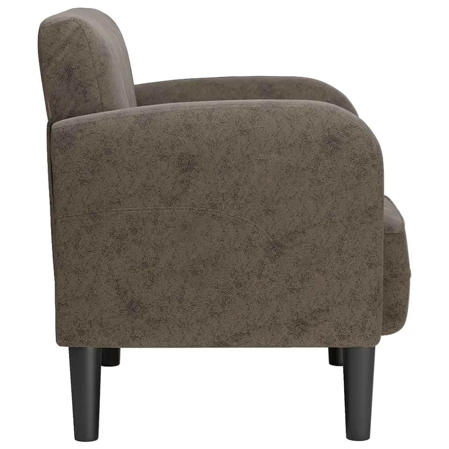 Chaise de canapé avec accoudoirs gris foncé 54 cm similicuir - 4