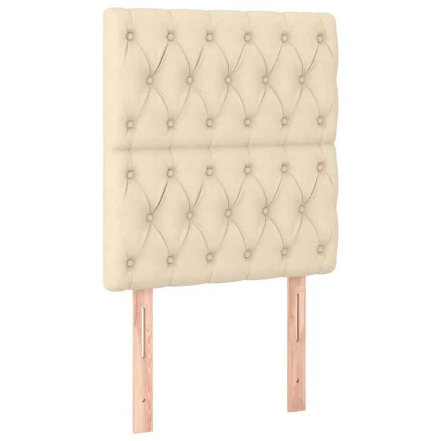 Sommier à lattes de lit avec matelas Crème 80x200 cm Tissu - 5