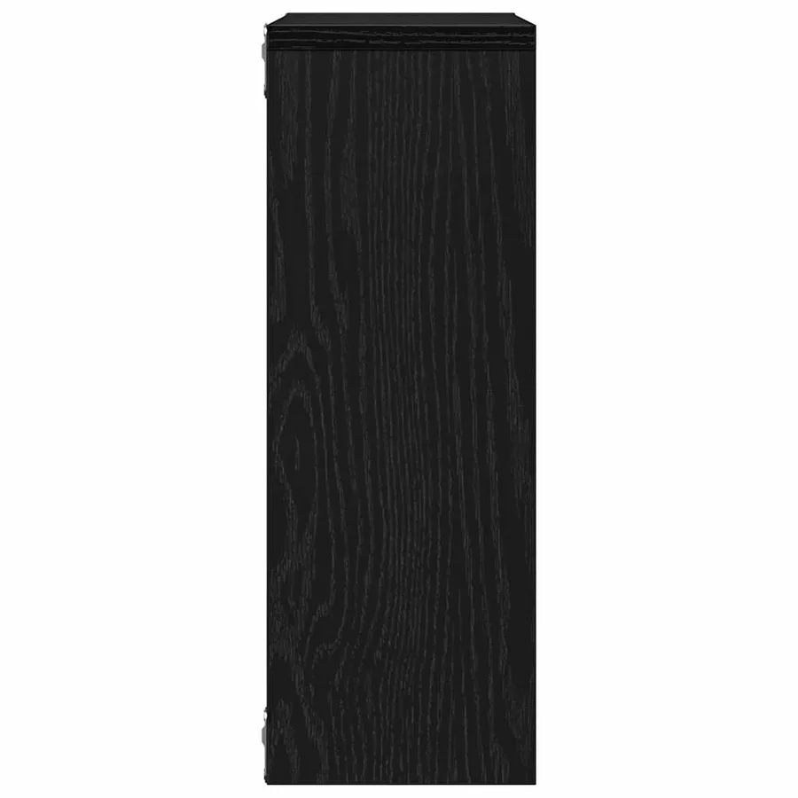 Étagère murale chêne noir 45x16x45 cm bois d'ingénierie - 6