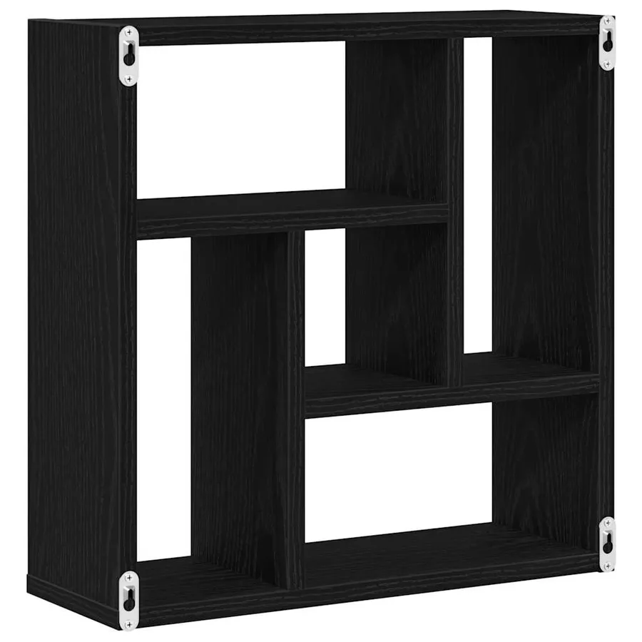 Étagère murale chêne noir 45x16x45 cm bois d'ingénierie - 7