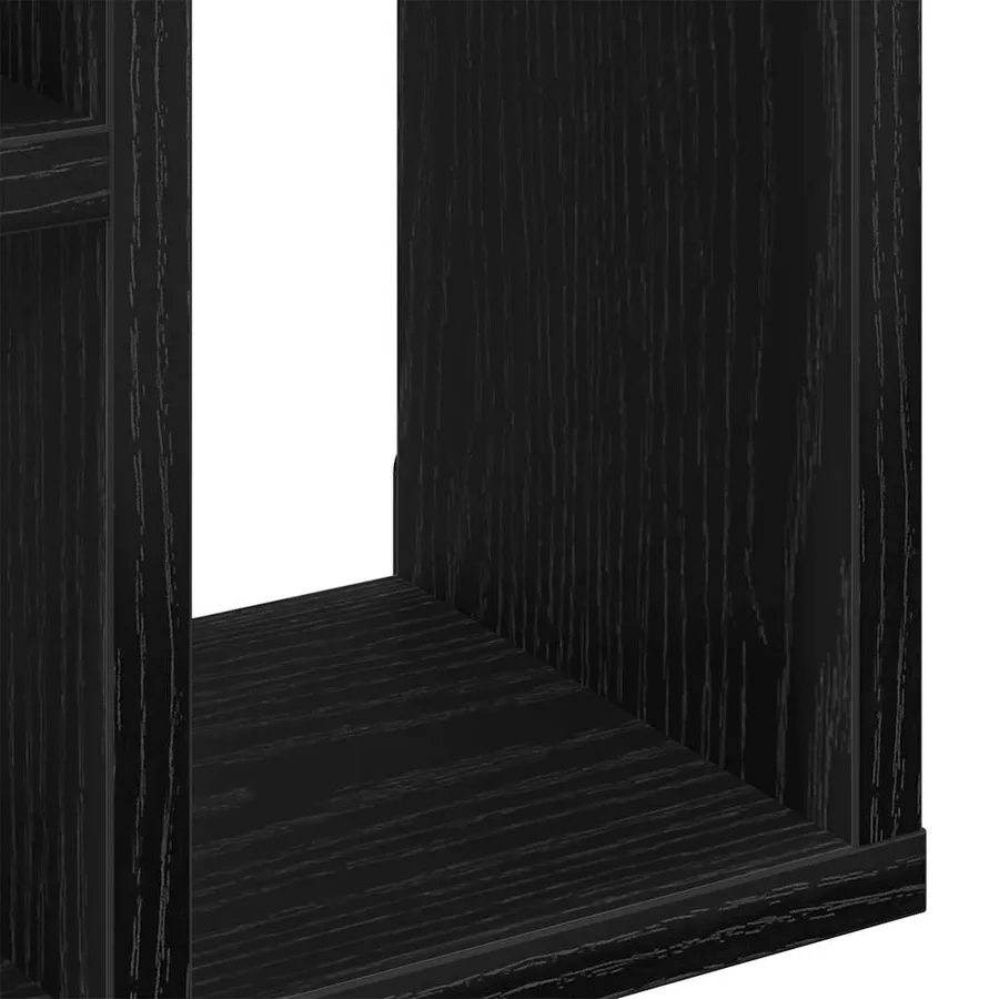 Étagère murale chêne noir 45x16x45 cm bois d'ingénierie - 9
