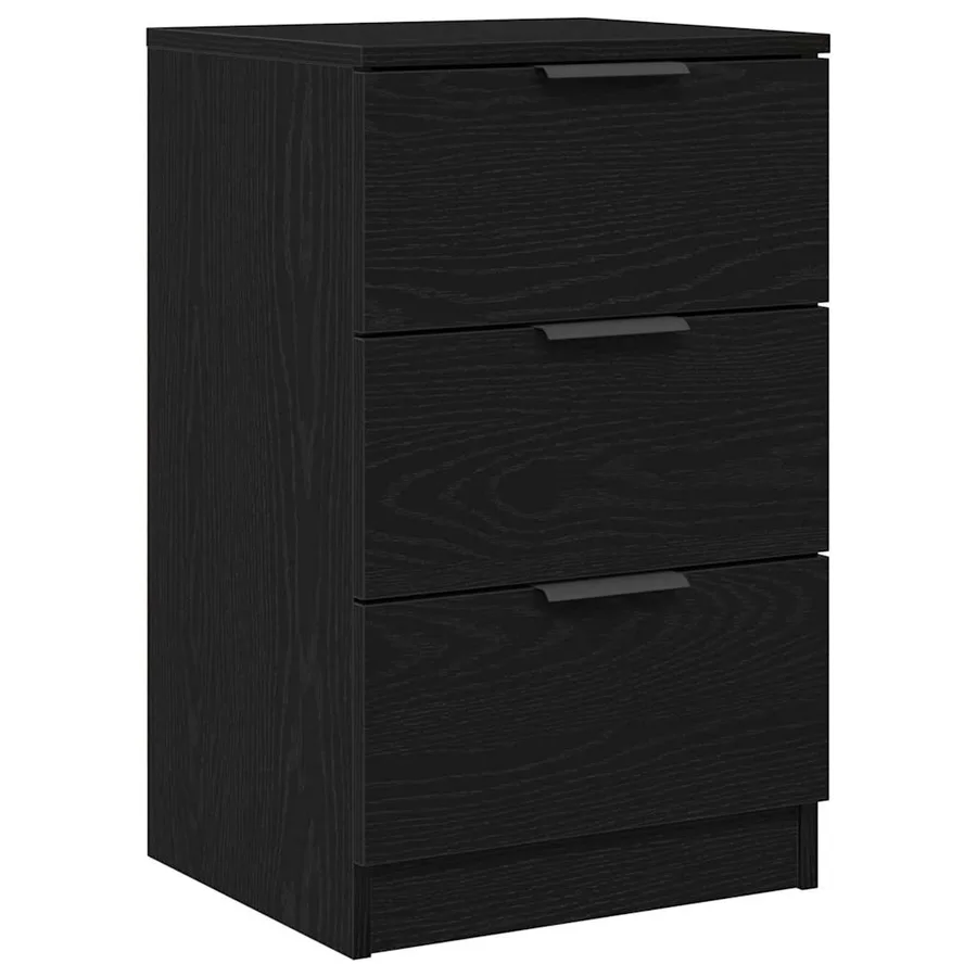 Cabinet de chevet Chêne noir 40 x 65 x 65 cm Bois d'ingénierie - 2