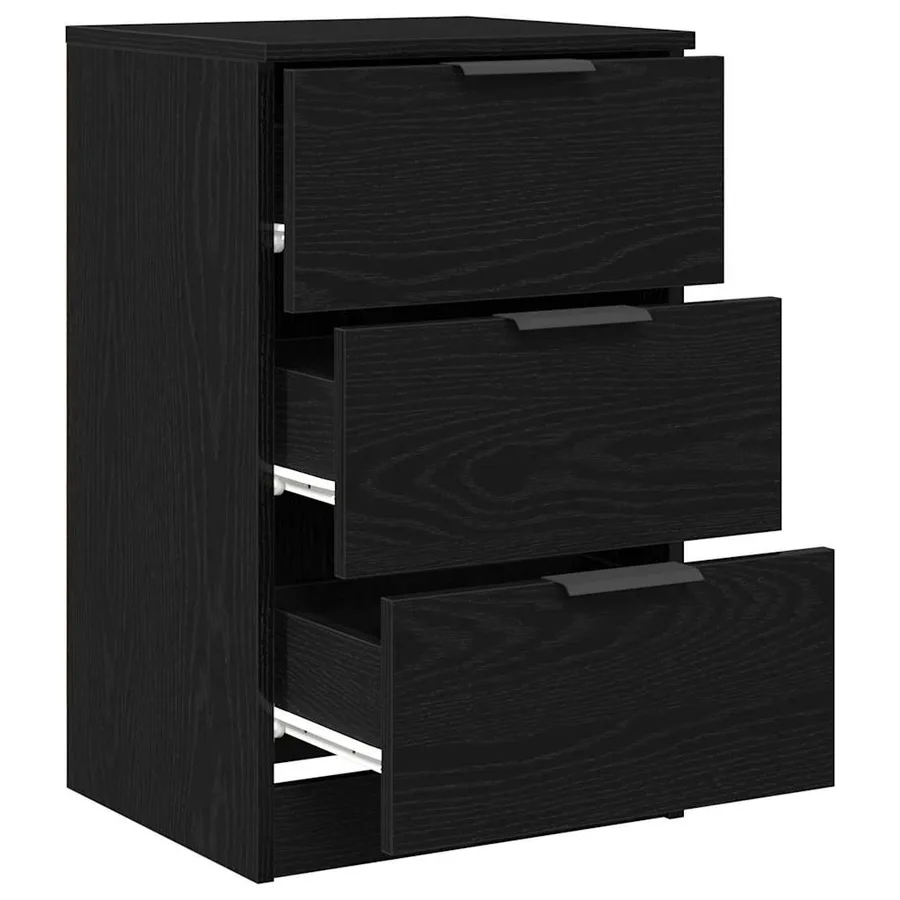 Cabinet de chevet Chêne noir 40 x 65 x 65 cm Bois d'ingénierie - 5
