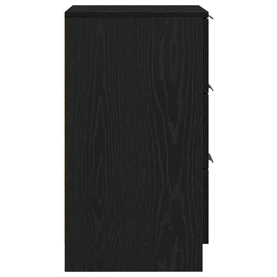 Cabinet de chevet Chêne noir 40 x 65 x 65 cm Bois d'ingénierie - 7