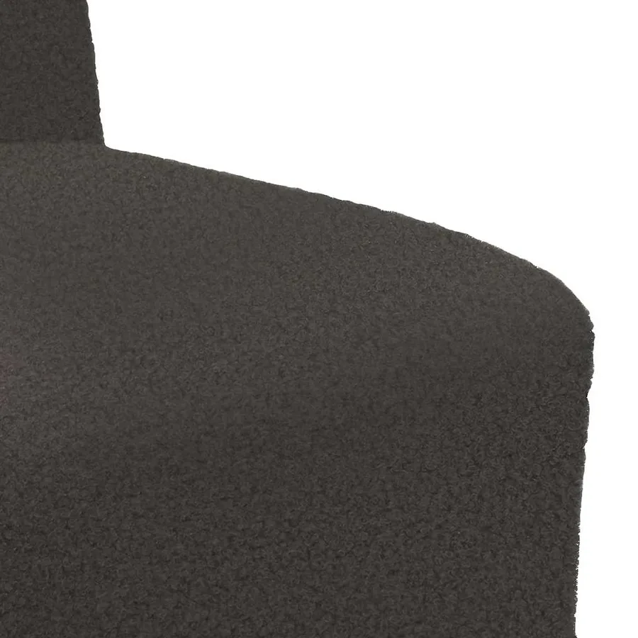 Canapé modulaire sans accoudoirs Gris foncé 55 cm Tissu bouclé aspect laine - 7