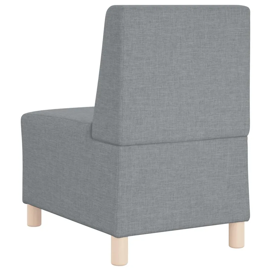 Canapé modulaire sans accoudoirs Gris clair 55 cm Tissu - 5