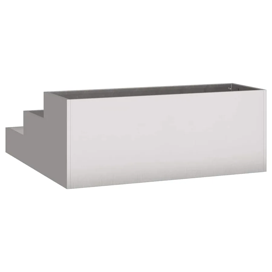 Cache-pot de jardin Argent 90 x 90 x 35 cm Acier inoxydable - 5