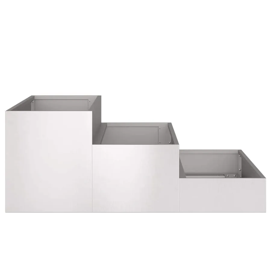 Cache-pot de jardin Argent 90 x 90 x 35 cm Acier inoxydable - 7