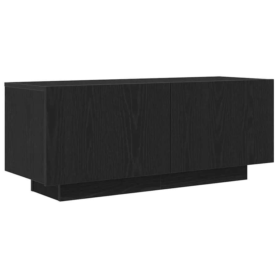 Meuble TV Chêne noir 100 x 35 x 40 cm Bois d'ingénierie - 2