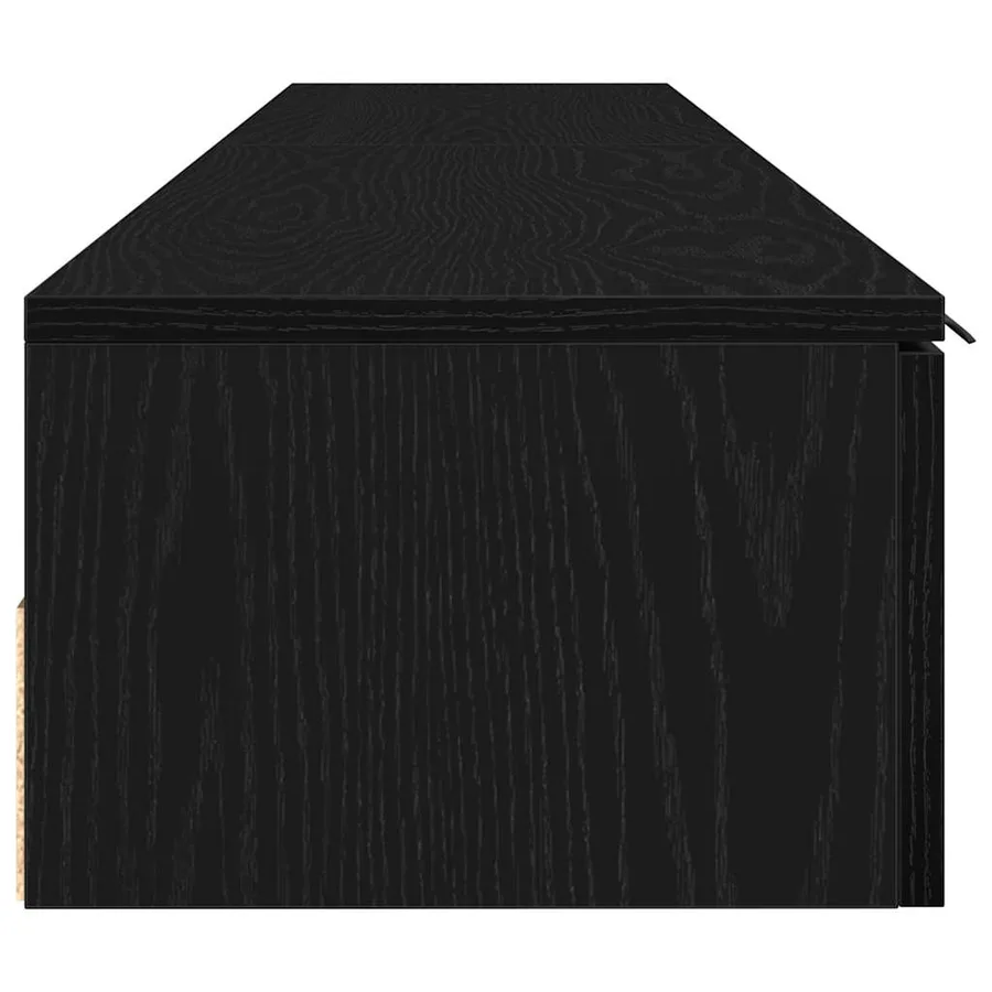 Meuble mural avec tiroir 2 pcs Chêne noir 102 x 30 x 20 cm - 7