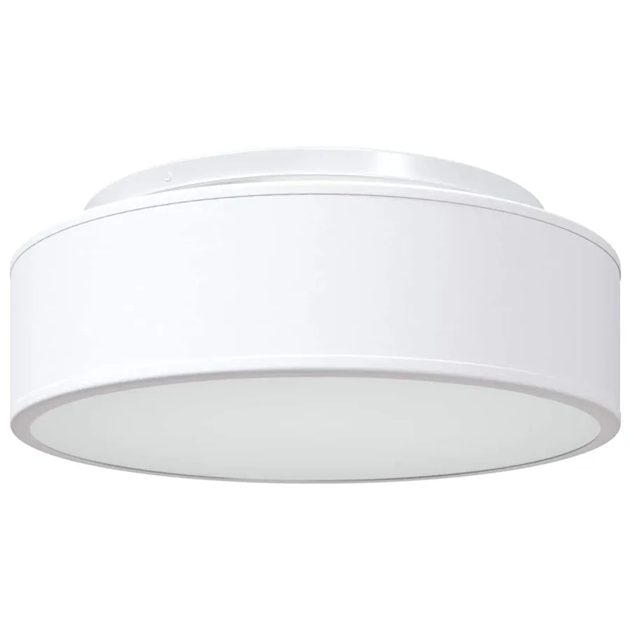 Lampe de plafond Blanc 38 x 38 x 13,5 cm tissu - 2