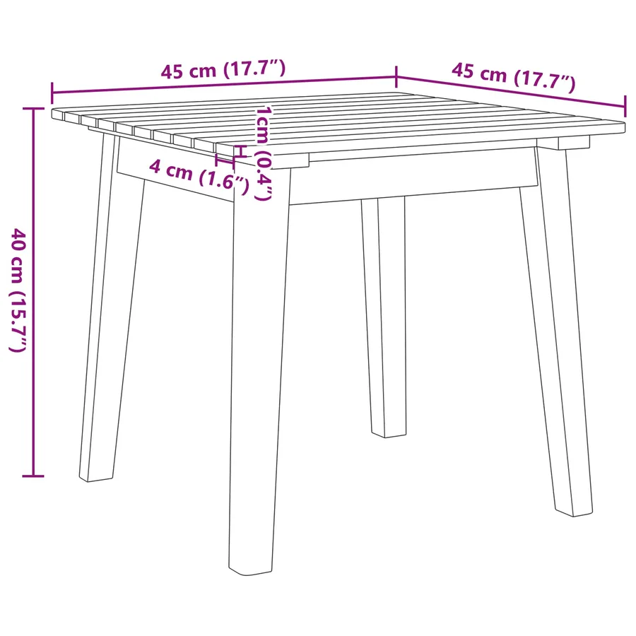 Chaises de jardin avec table 3 pcs Beige Bois d'Acacia Massif - 7
