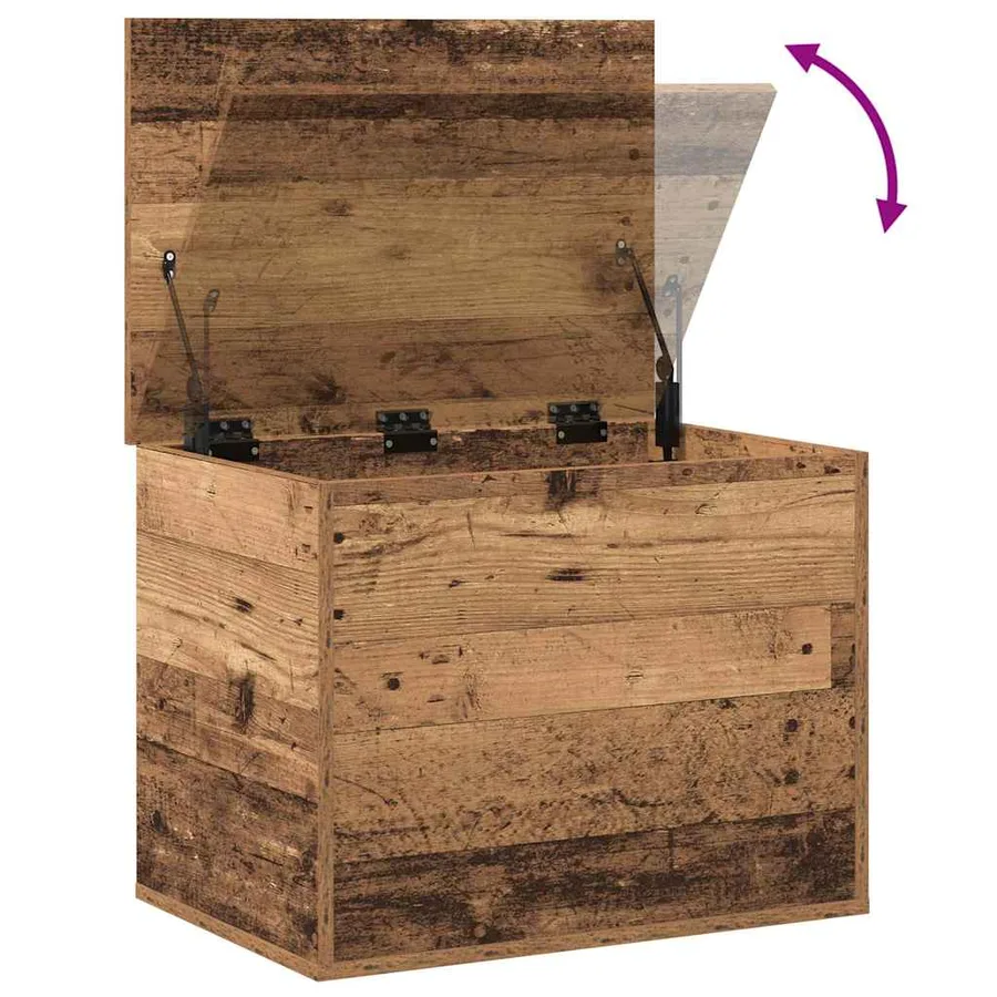 Boîte de Rangement avec stockage Bois ancien 60 x 42 x 46 cm - 10