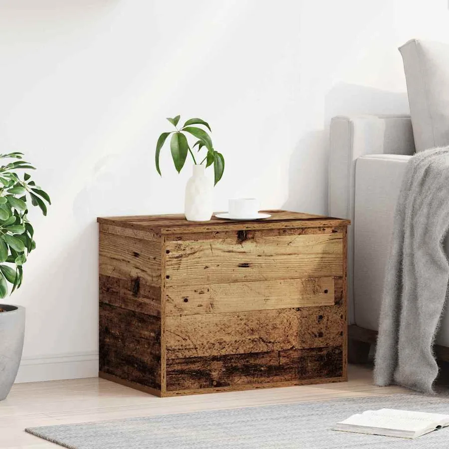 Boîte de Rangement avec stockage Bois ancien 60 x 42 x 46 cm - 4
