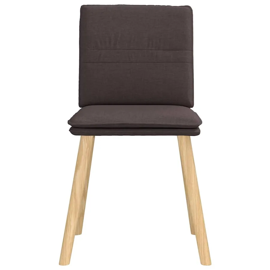 Chaises à manger lot de 4 marron foncé tissu - 4