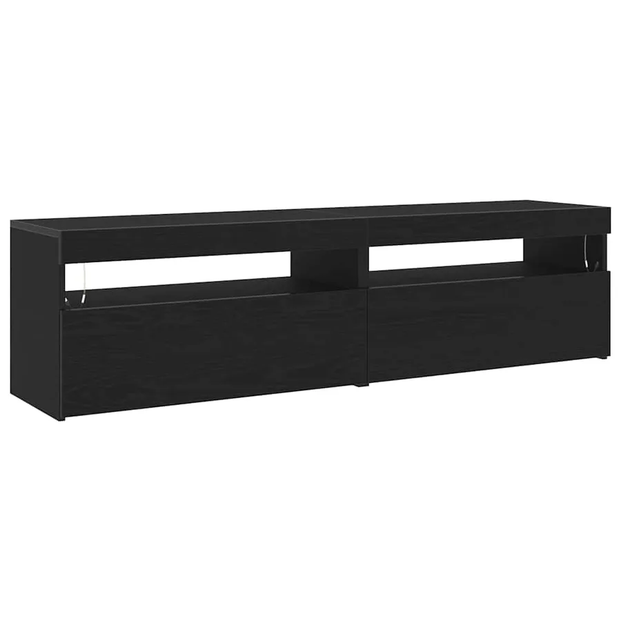 Meuble TV 2 pcs Chêne noir 75 x 35 x 40 cm Bois d'ingénierie - 2