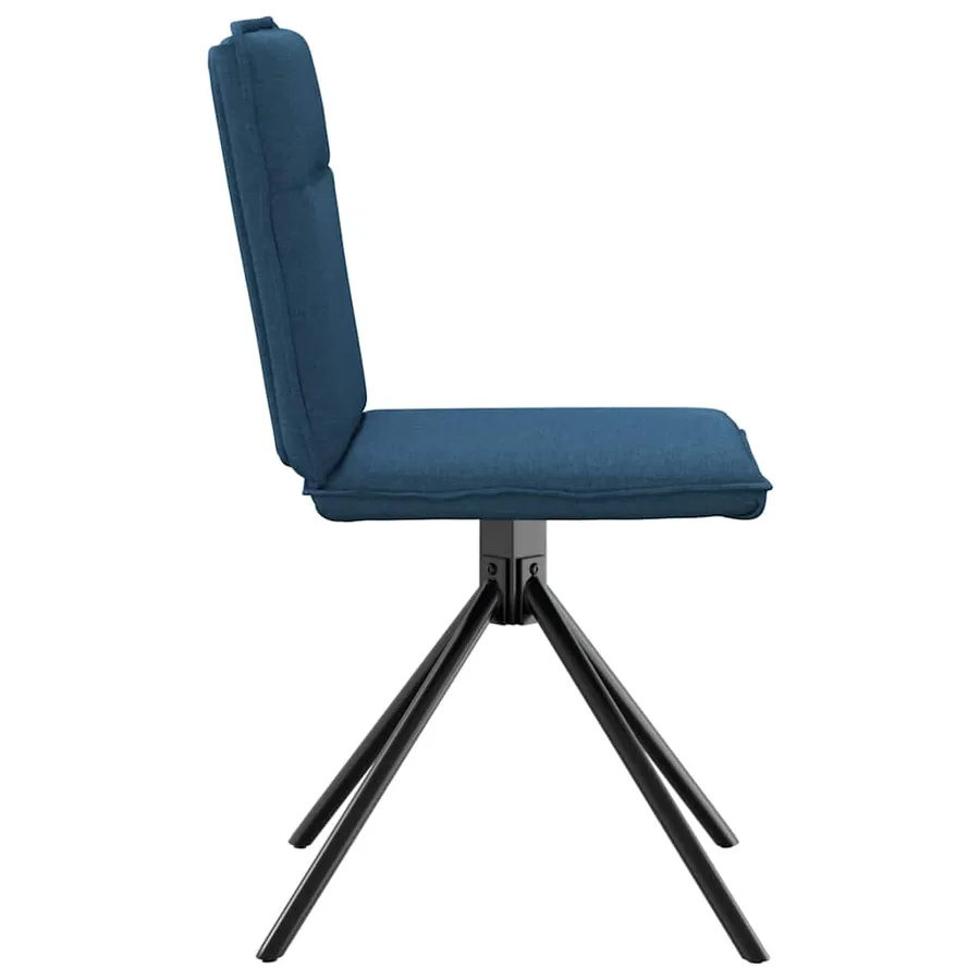 Chaises à manger lot de 2 bleu tissu - 5
