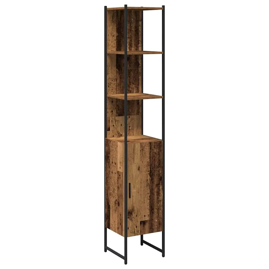 Ensemble de mobilier de salle de bain avec étagère 4 pcs Marron - 5