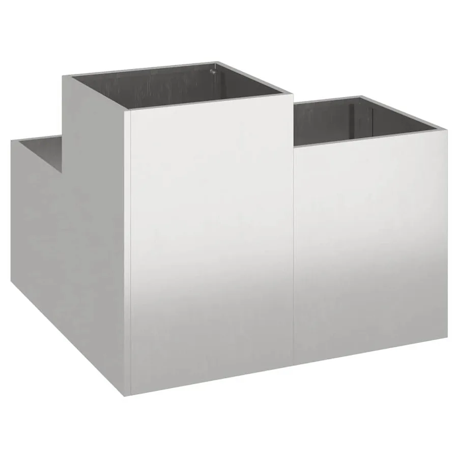 Cache-pot de jardin Argent 80 x 80 x 60 cm Acier inoxydable - 5
