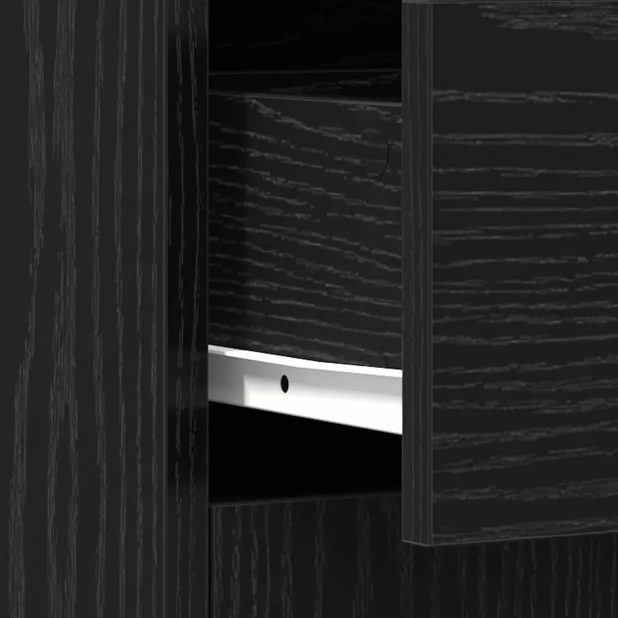 Cabinet de salle de bain avec tiroir Chêne noir 60 x 33 x 80 cm - 10