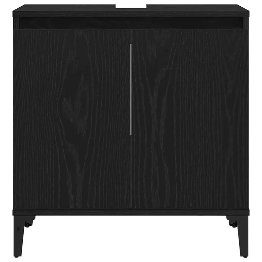Ensemble de mobilier de salle de bain 3 pcs Chêne noir - 8
