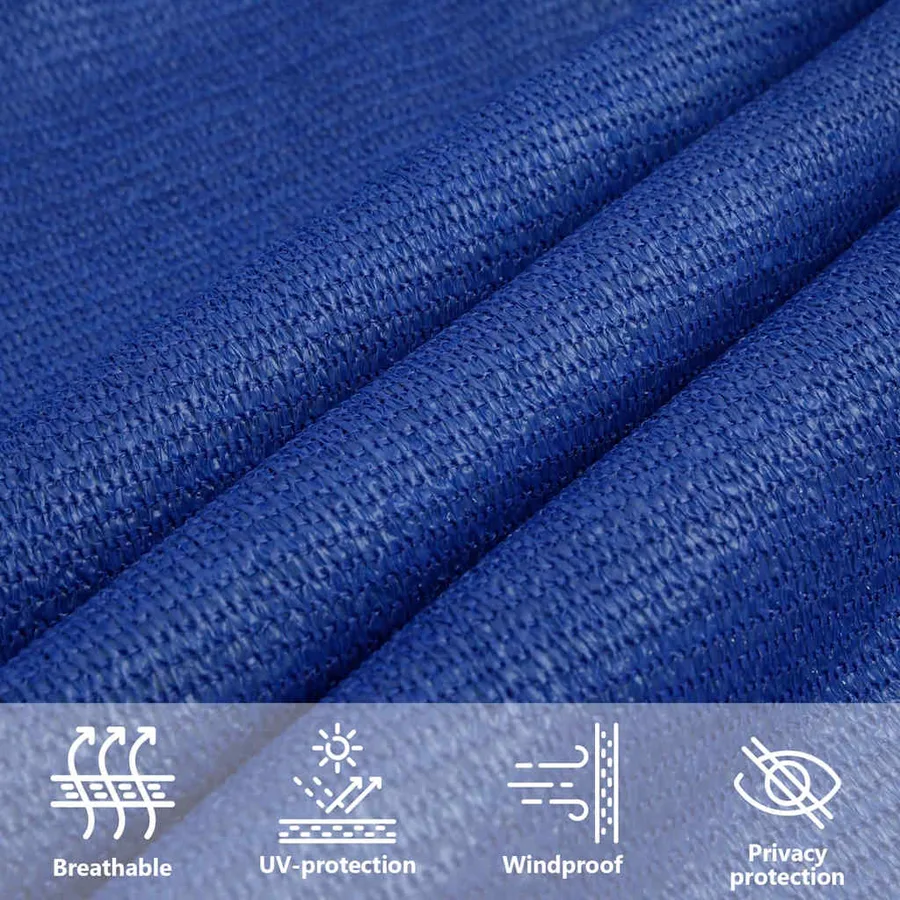 Voile d'ombrage 160 g/m² carré bleu 6x6 m PEHD - 11