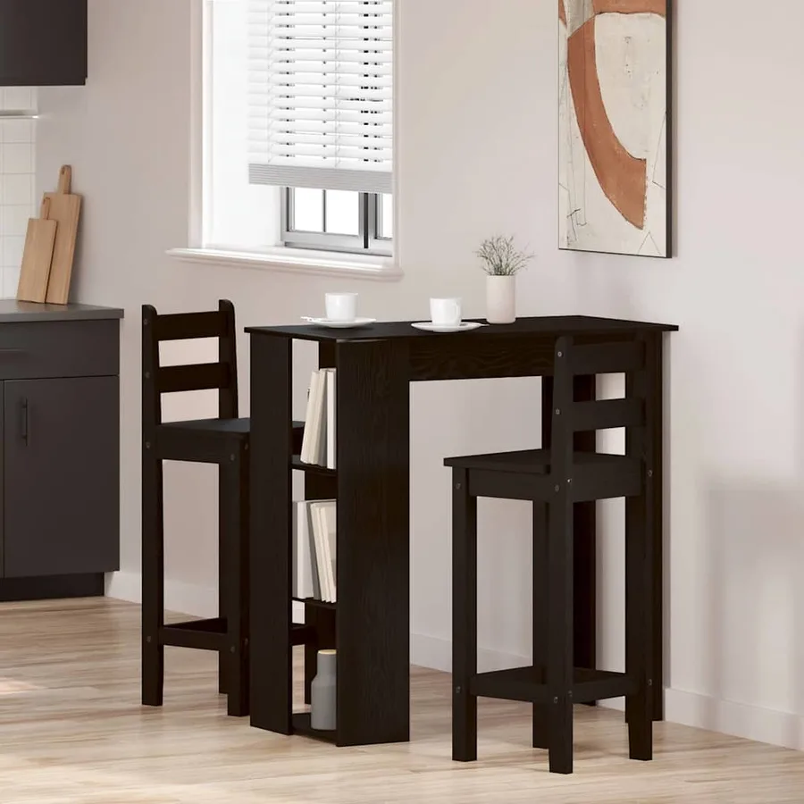 Table de bar Chêne noir 102 x 50 x 103,5 cm Bois d'ingénierie - 4