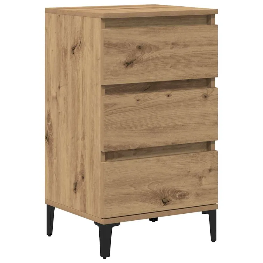 Cabinet de chevet Chêne artisanal 45 x 35 x 44 cm - 2