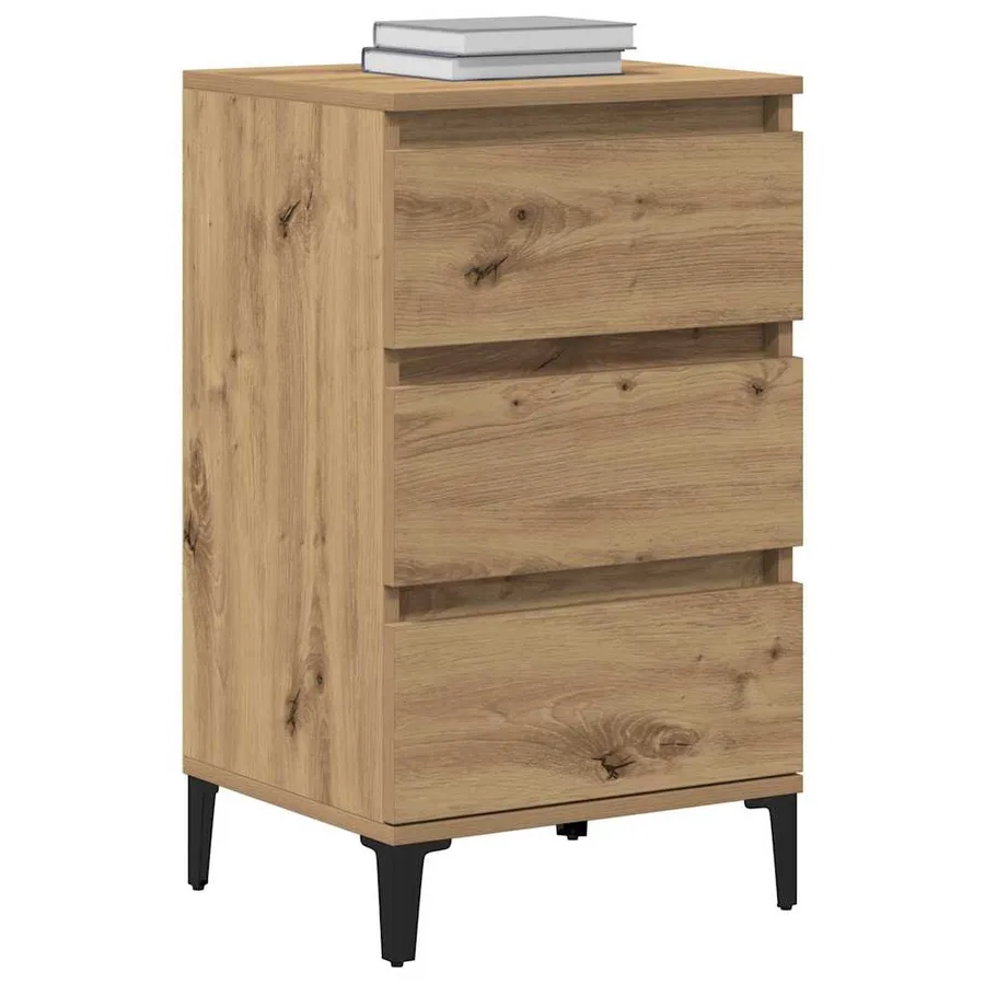 Cabinet de chevet Chêne artisanal 45 x 35 x 44 cm - 3