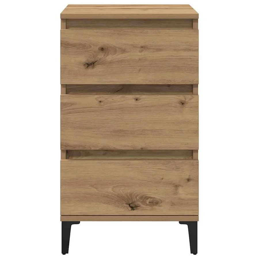Cabinet de chevet Chêne artisanal 45 x 35 x 44 cm - 6
