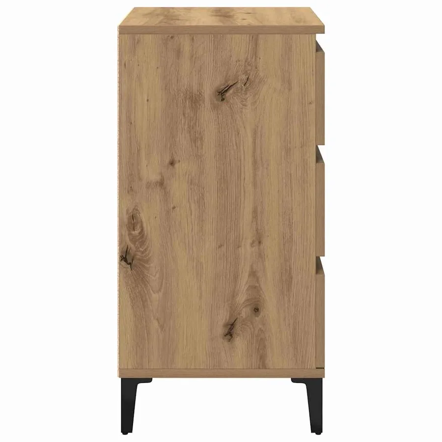 Cabinet de chevet Chêne artisanal 45 x 35 x 44 cm - 7