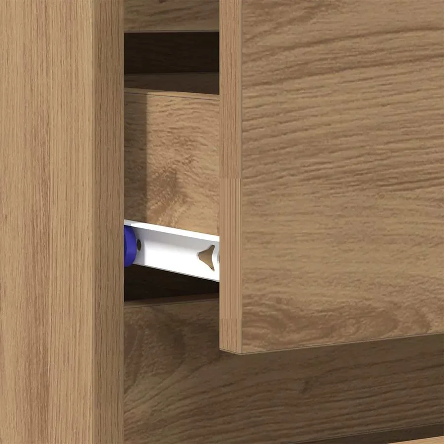 Cabinet de chevet Chêne artisanal 45 x 35 x 44 cm - 8