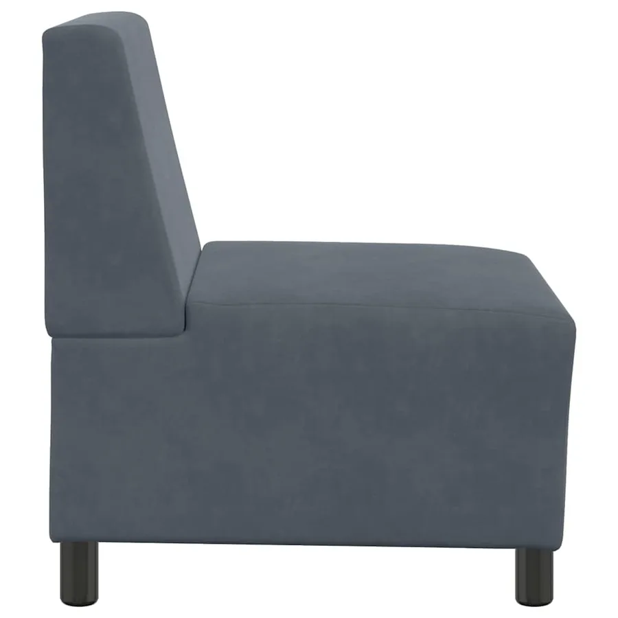 Canapé modulaire sans accoudoirs Gris foncé 55 cm Velours - 6