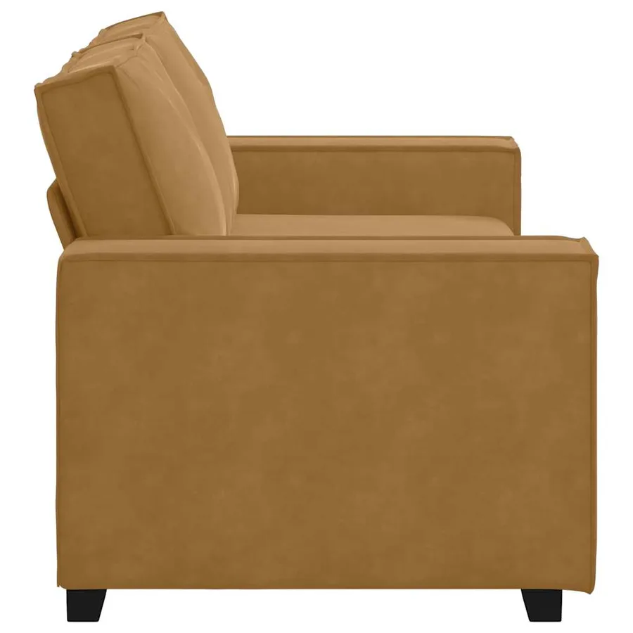 Canapé 2 places marron 180x78x84 cm velours - 5